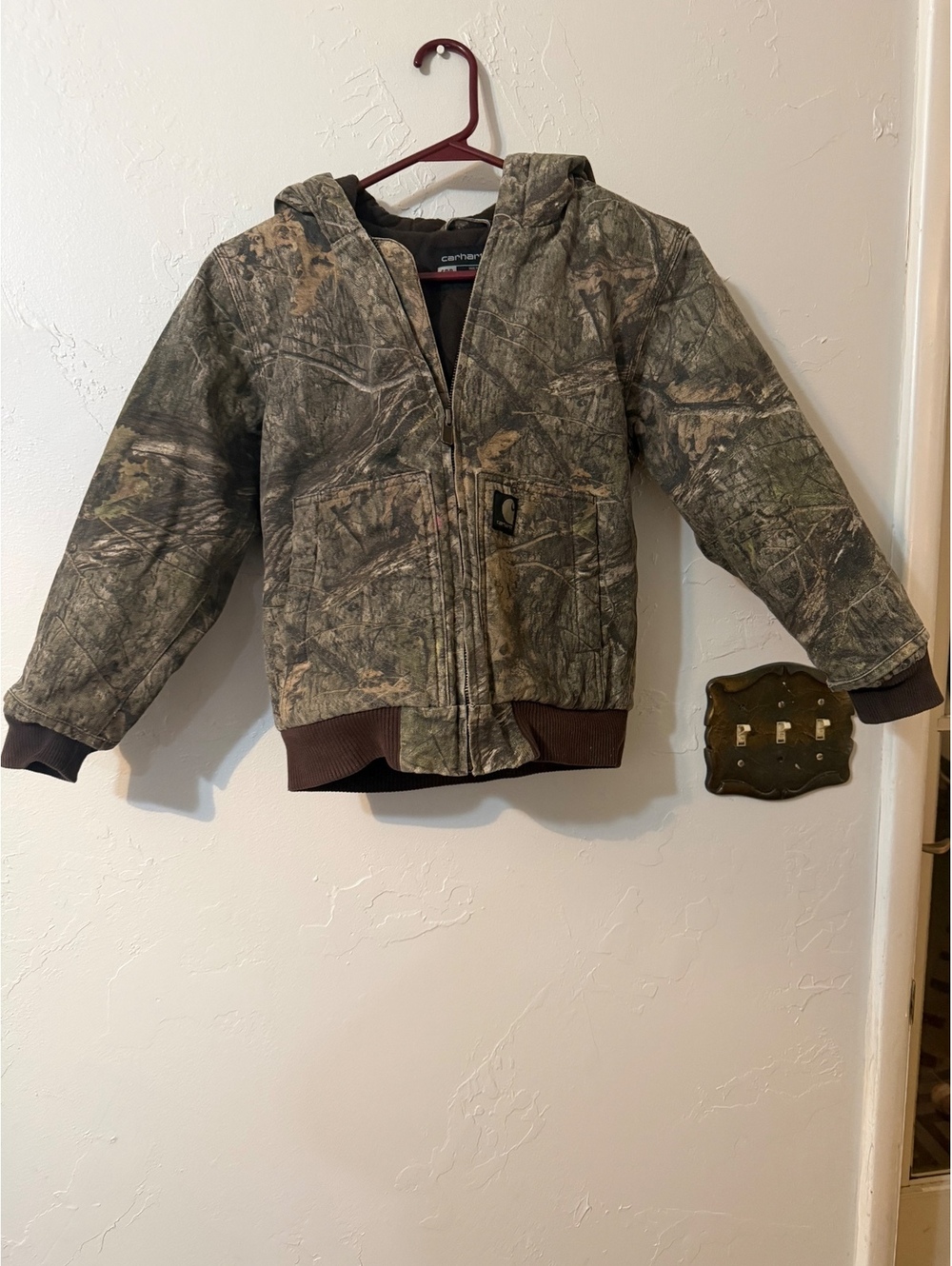 Carhartt Kids Camouflage Hooded Jacket Size S (7-8)
